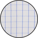 Plaid Blue on White